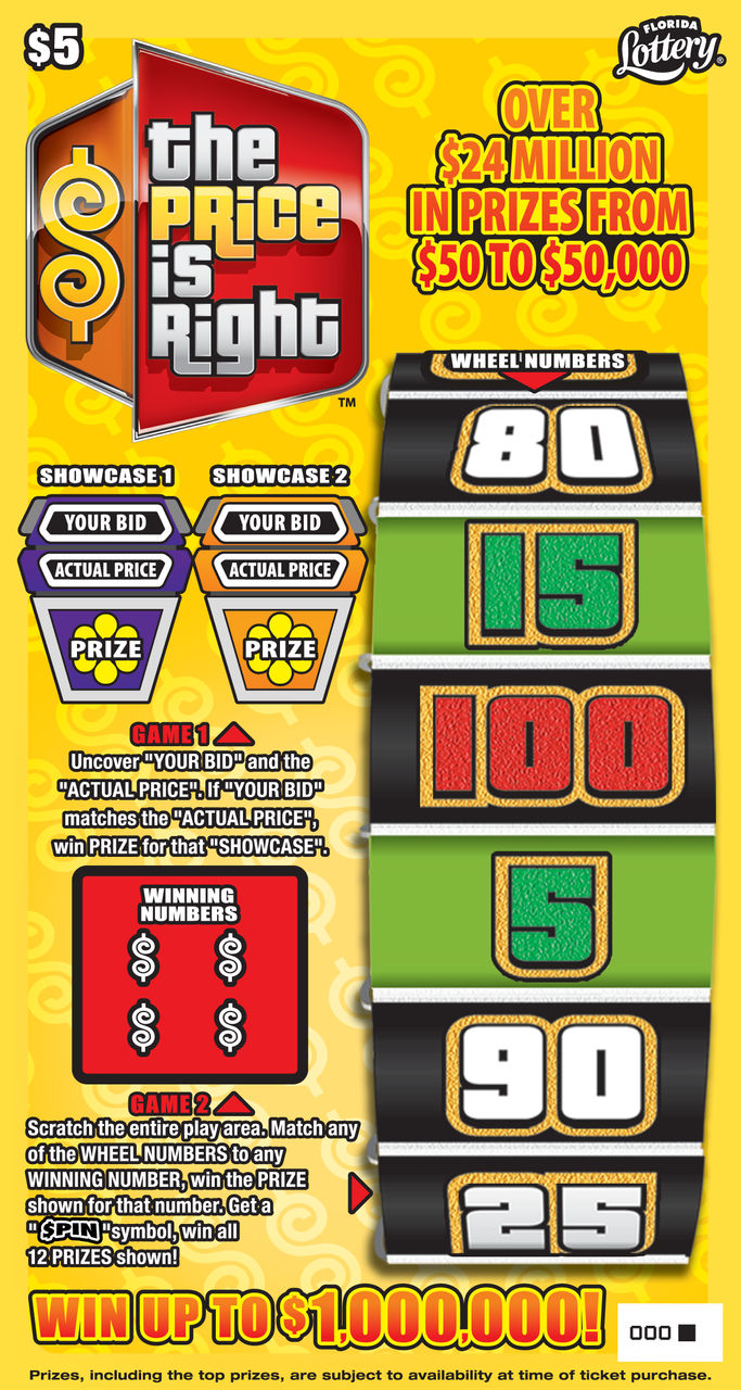 THE PRICE IS RIGHT: scratch-off ticket