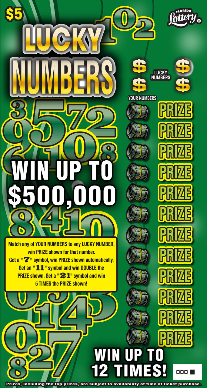 LUCKY NUMBERS: scratch-off ticket