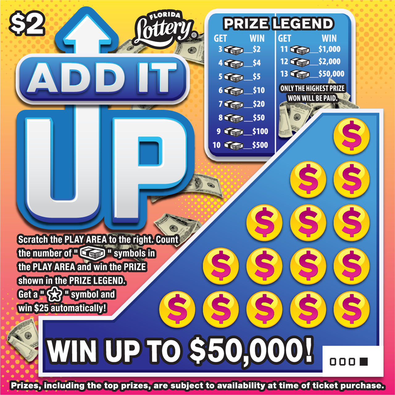 ADD IT UP: scratch-off ticket