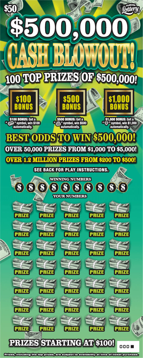 $500,000 CASH BLOWOUT!: scratch-off ticket