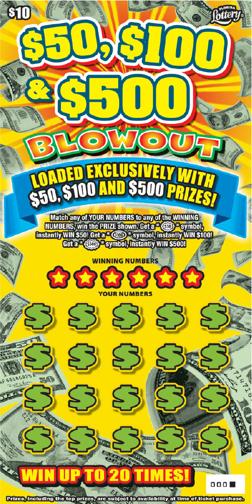 $50, $100 & $500 BLOWOUT: scratch-off ticket