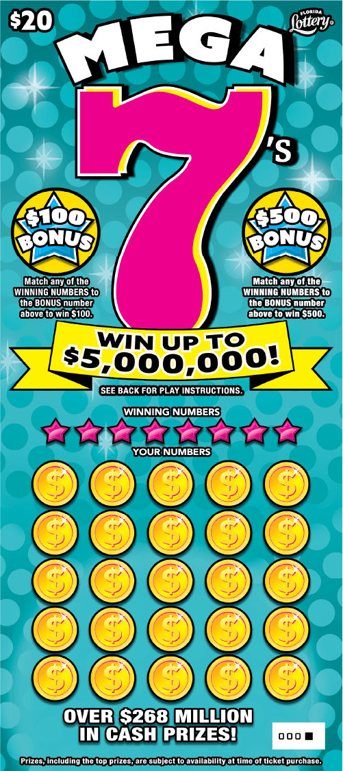 MEGA 7’s: scratch-off ticket