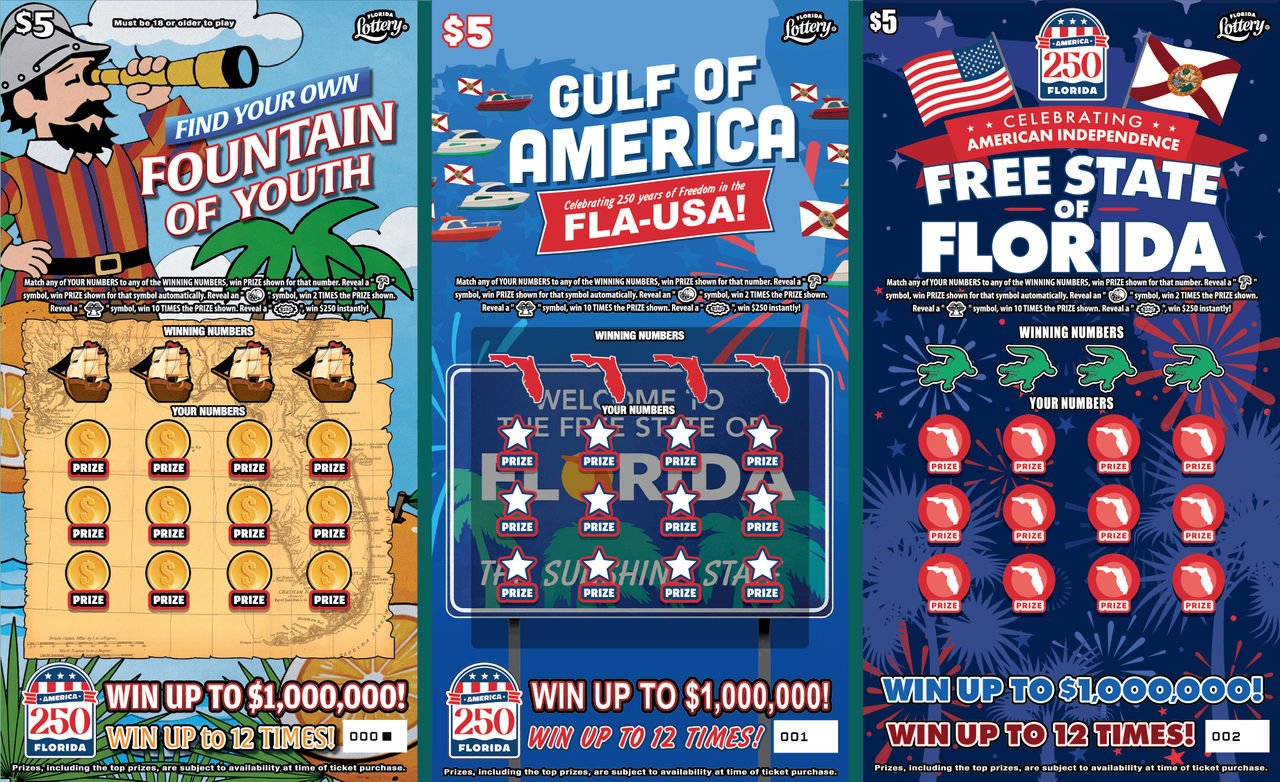 AMERICA 250 FLORIDA: scratch-off ticket