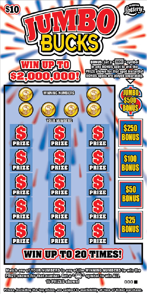 JUMBO BUCKS: scratch-off ticket