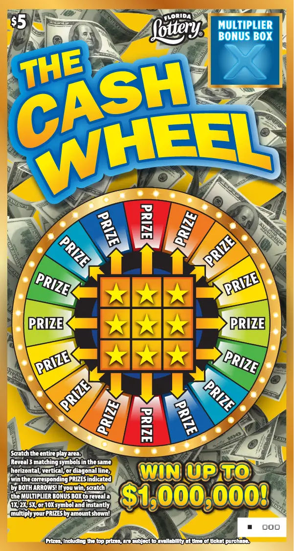 THE CASH WHEEL: scratch-off ticket