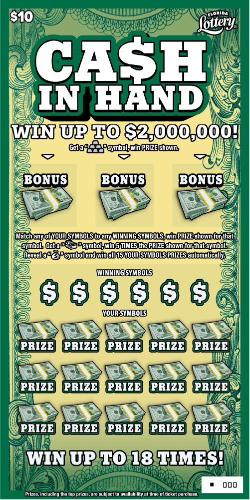 CA$H IN HAND: scratch-off ticket